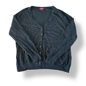 [Merona] Black Cardigan with Studded Accents